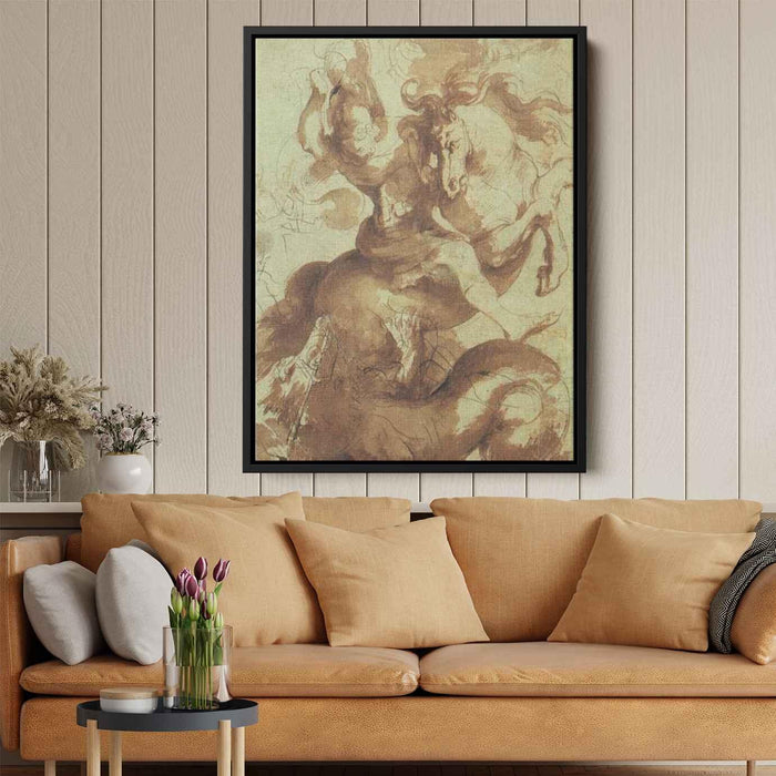 St. George Slaying the Dragon by Peter Paul Rubens - Canvas Artwork