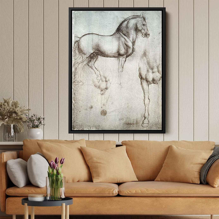 Study of horses (1490) by Leonardo da Vinci - Canvas Artwork