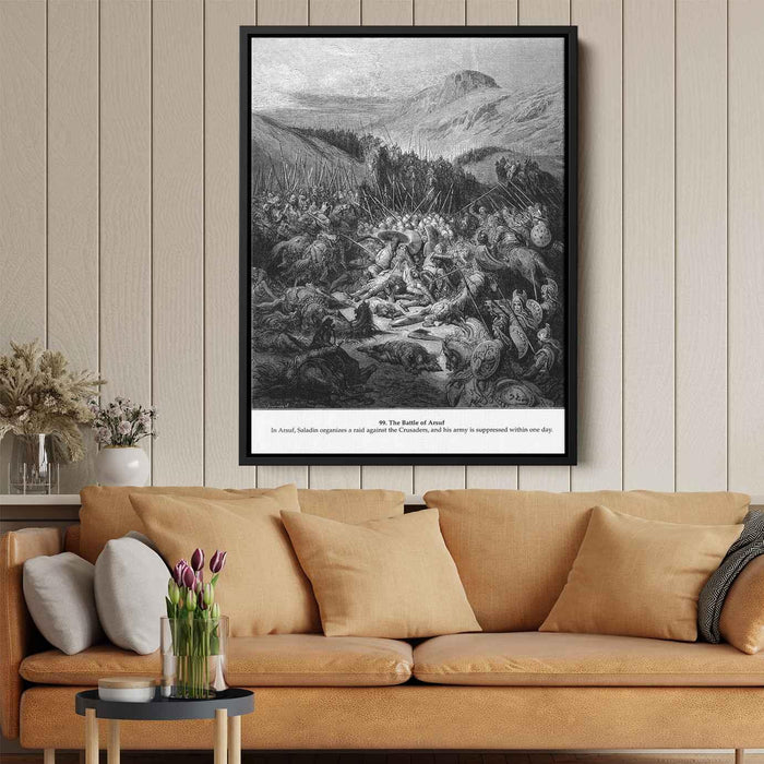 The Battle of Arsuf by Gustave Dore - Canvas Artwork