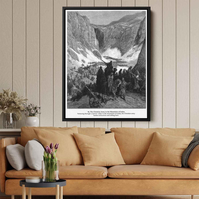 The Christian Army in the Mountains of Judea by Gustave Dore - Canvas Artwork