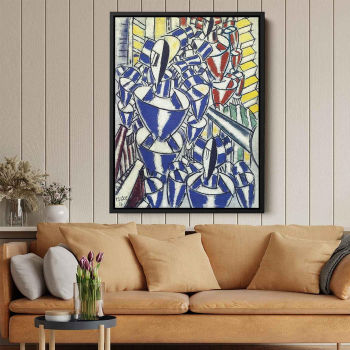 The Exit of the Russian Ballet (1914) by Fernand Leger - Canvas Artwork