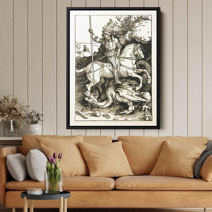 St. George and the Dragon (1504) by Albrecht Durer - Canvas Artwork