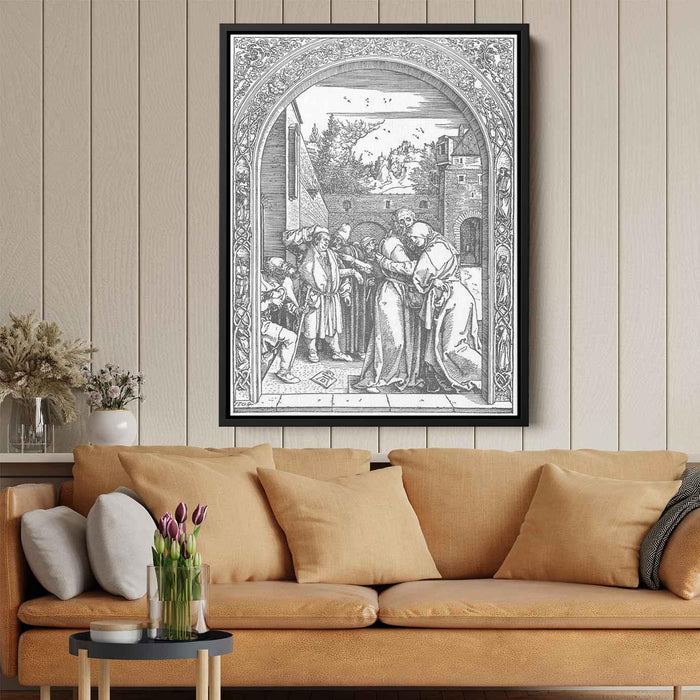The Meeting of Joachim and Anne at the Golden Gate (1504) by Albrecht Durer - Canvas Artwork