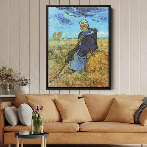 The Shepherdess (after Millet) (1889) by Vincent van Gogh - Canvas Artwork