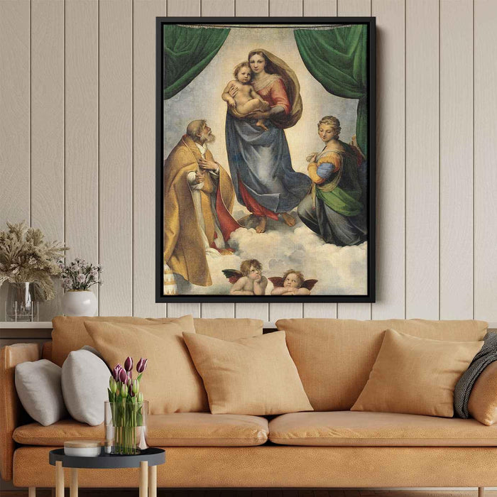 The Sistine Madonna (1513) by Raphael - Canvas Artwork