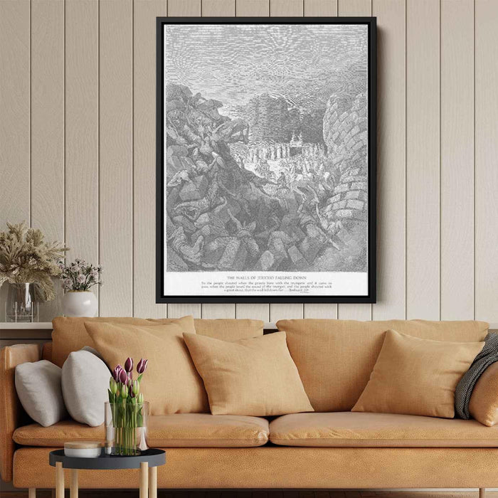 The Walls of Jericho Fall Down by Gustave Dore - Canvas Artwork