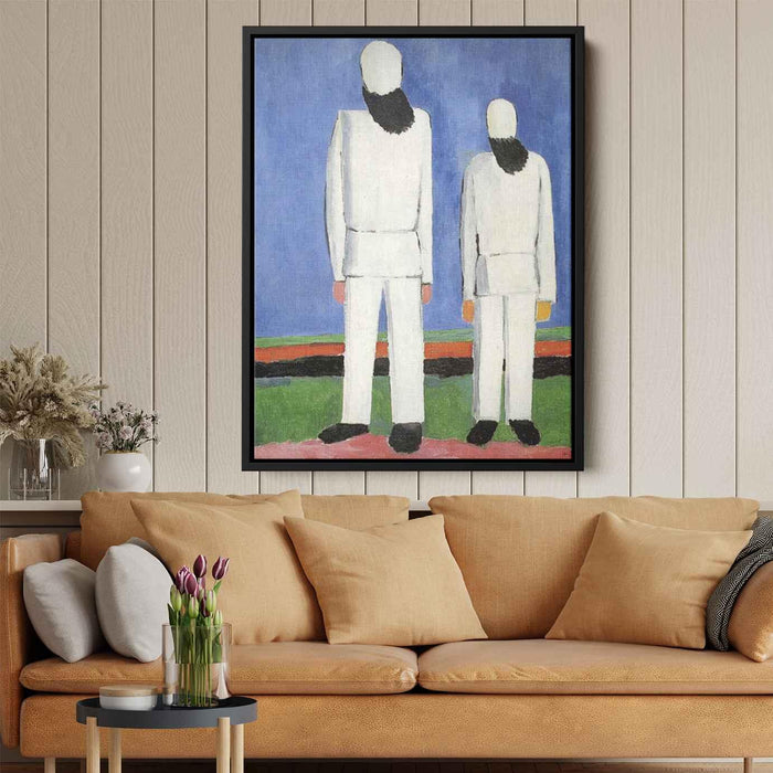 Two Male Figures (1932) by Kazimir Malevich - Canvas Artwork
