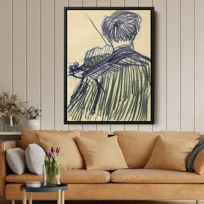 Violinist Seen from the Back (1887) by Vincent van Gogh - Canvas Artwork