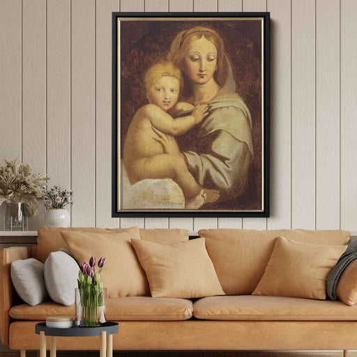 Virgin and Child with candelabra by Jean Auguste Dominique Ingres - Canvas Artwork