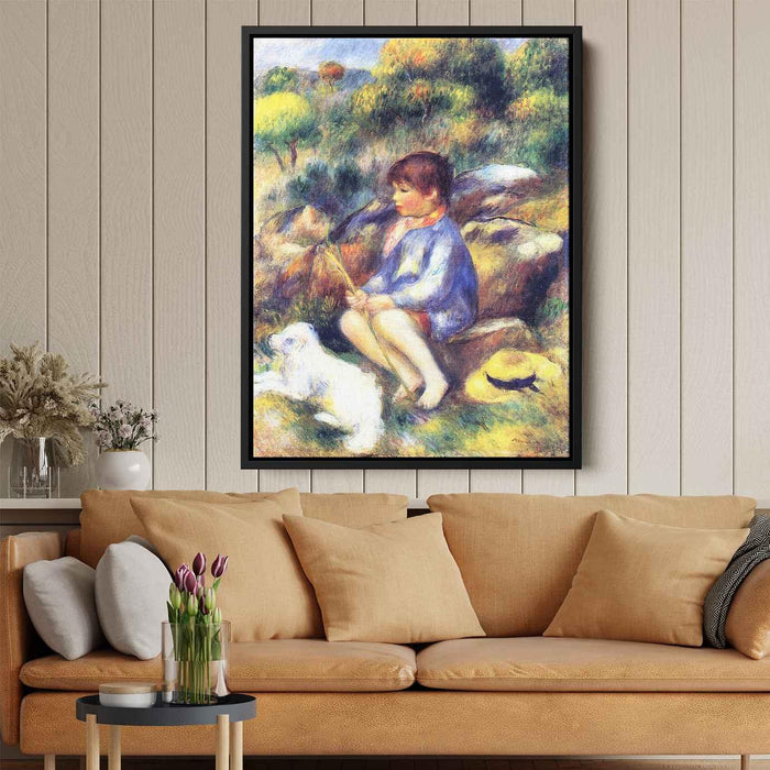 Young Boy by the River (1890) by Pierre-Auguste Renoir - Canvas Artwork