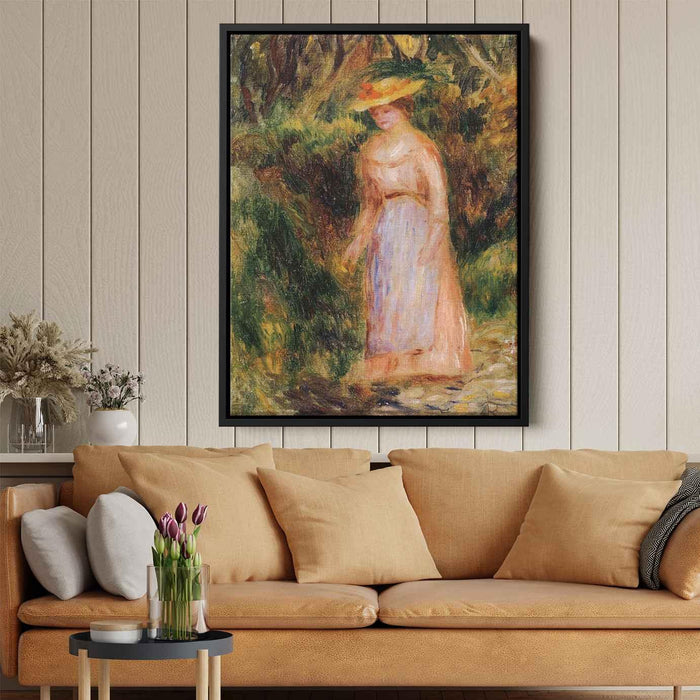 Young Woman Taking a Walk by Pierre-Auguste Renoir - Canvas Artwork