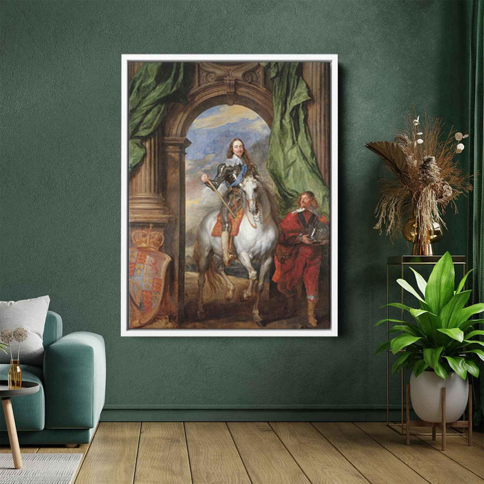 Equestrian Portrait of Charles I, King of England with Seignior de St Antoine by Anthony van Dyck - Canvas Artwork