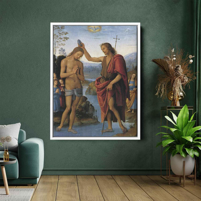 Baptism of Christ (1500) by Pietro Perugino - Canvas Artwork