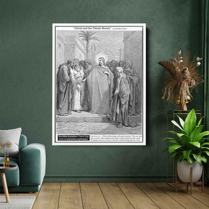 Christ And The Tribute Money by Gustave Dore - Canvas Artwork