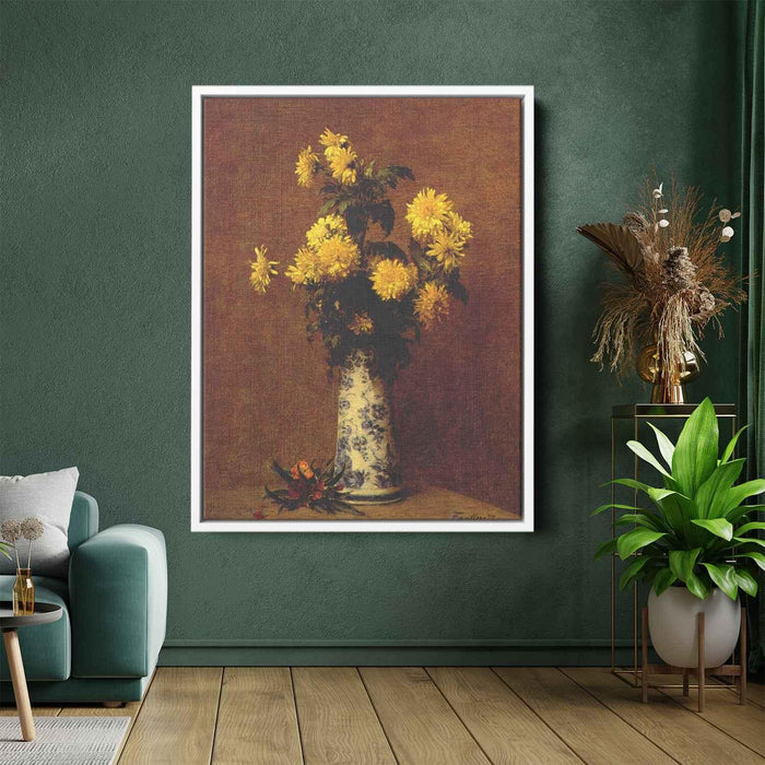 Chrysanthemums (1879) by Henri Fantin-Latour - Canvas Artwork