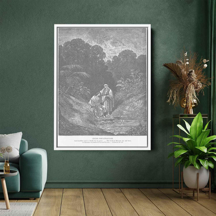 David and Jonathan by Gustave Dore - Canvas Artwork