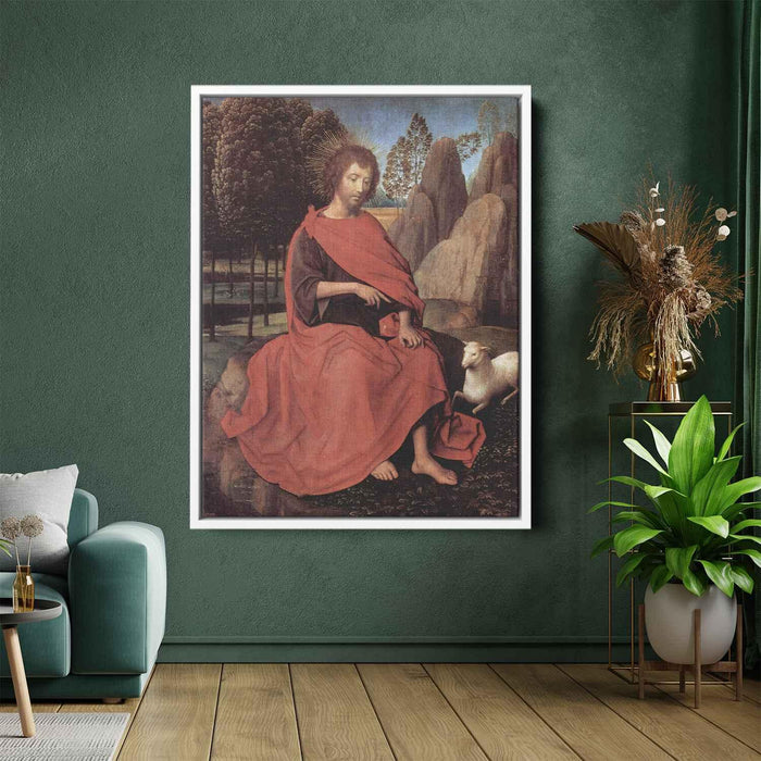 Diptych of John the Baptist and St. Veronica, St. John the Baptist, the left wing by Hans Memling - Canvas Artwork