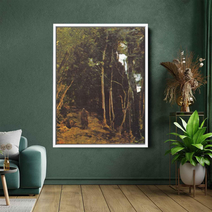 Forest in Fontainbleau by Camille Corot - Canvas Artwork