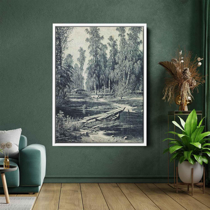 Forest River (1893) by Ivan Shishkin - Canvas Artwork