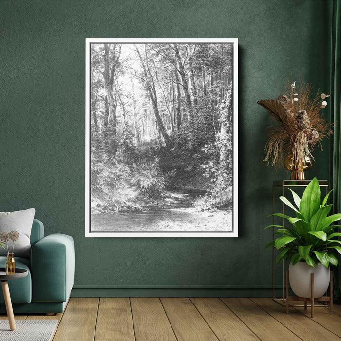 Forest Stream by Ivan Shishkin - Canvas Artwork