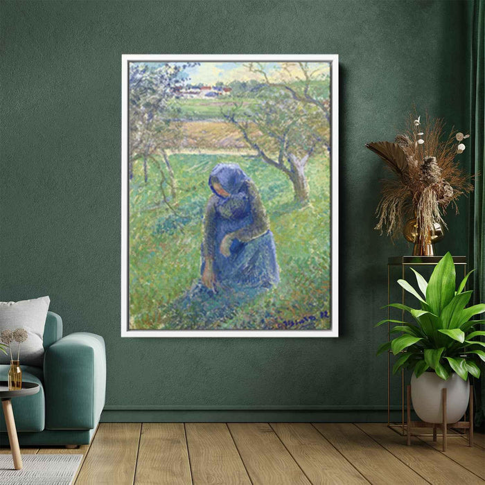 Gathering Herbs (1882) by Camille Pissarro - Canvas Artwork