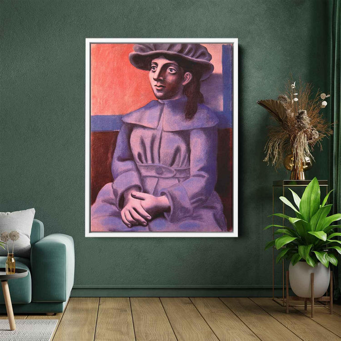 Girl in a hat with her arms crossed (1920) by Pablo Picasso - Canvas Artwork