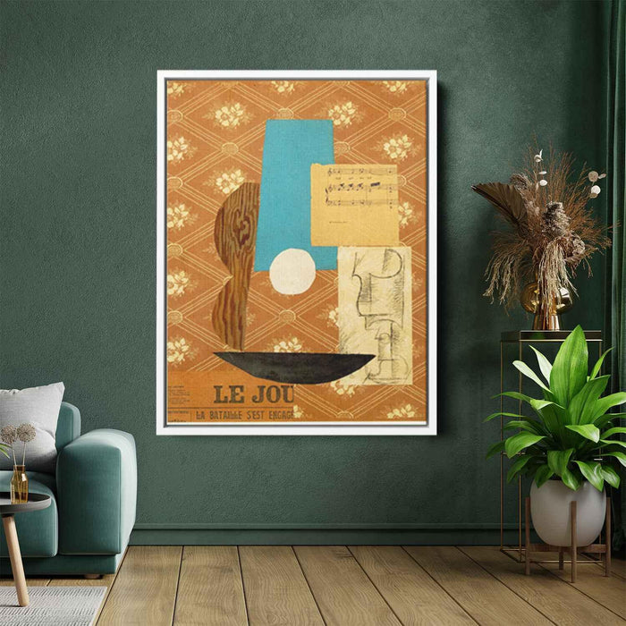 Guitar, Sheet music and Wine glass by Pablo Picasso - Canvas Artwork