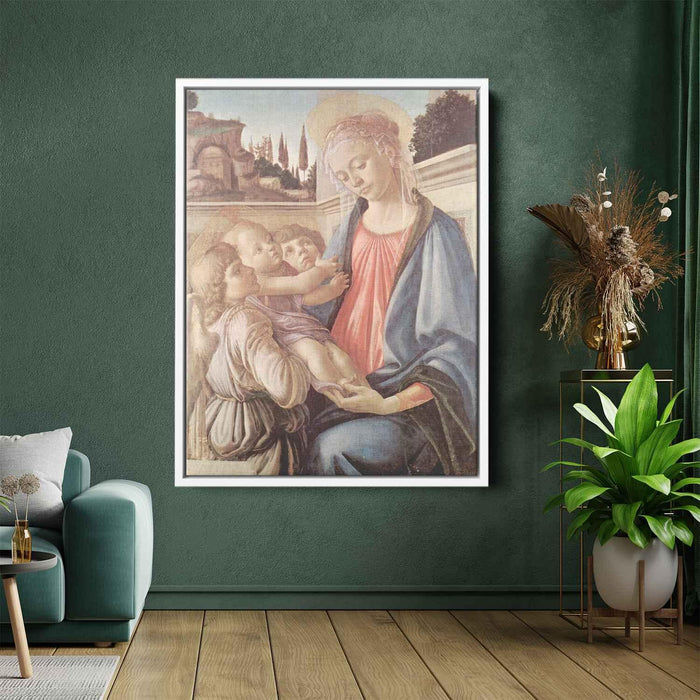 Madonna with two angels (1468) by Sandro Botticelli - Canvas Artwork