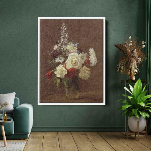 Mixed Flowers (1887) by Henri Fantin-Latour - Canvas Artwork