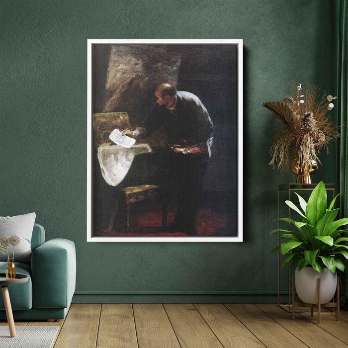 Painter dividing into sheets a paperboard of drawing by Honore Daumier - Canvas Artwork