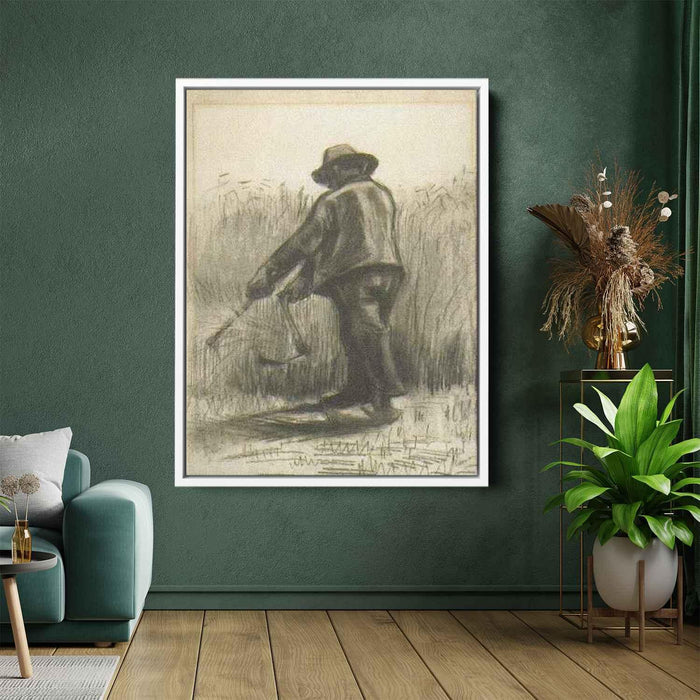 Peasant with Sickle, Seen from the Back by Vincent van Gogh - Canvas Artwork