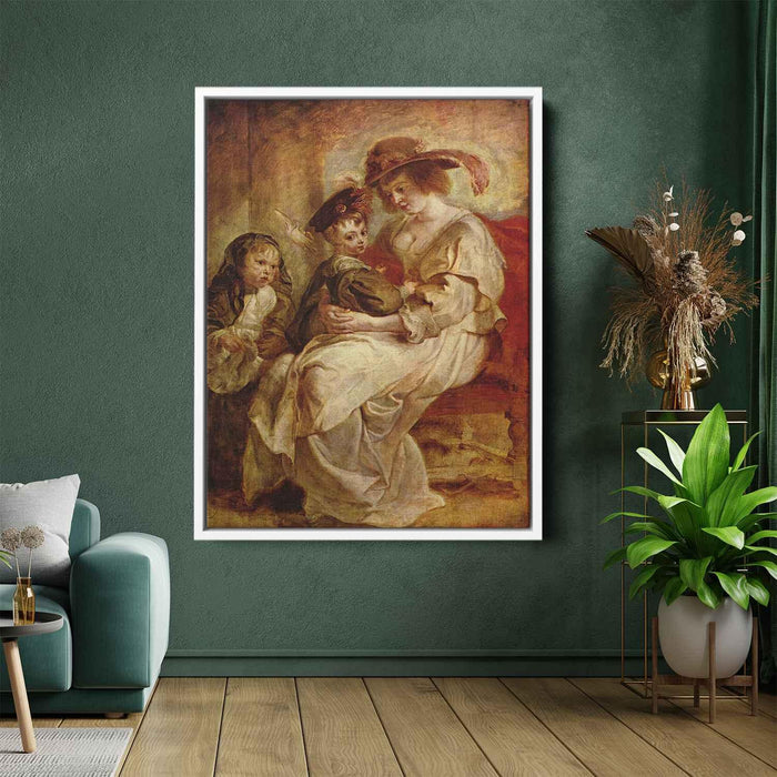 Helene Fourment with her Children (1637) by Peter Paul Rubens - Canvas Artwork