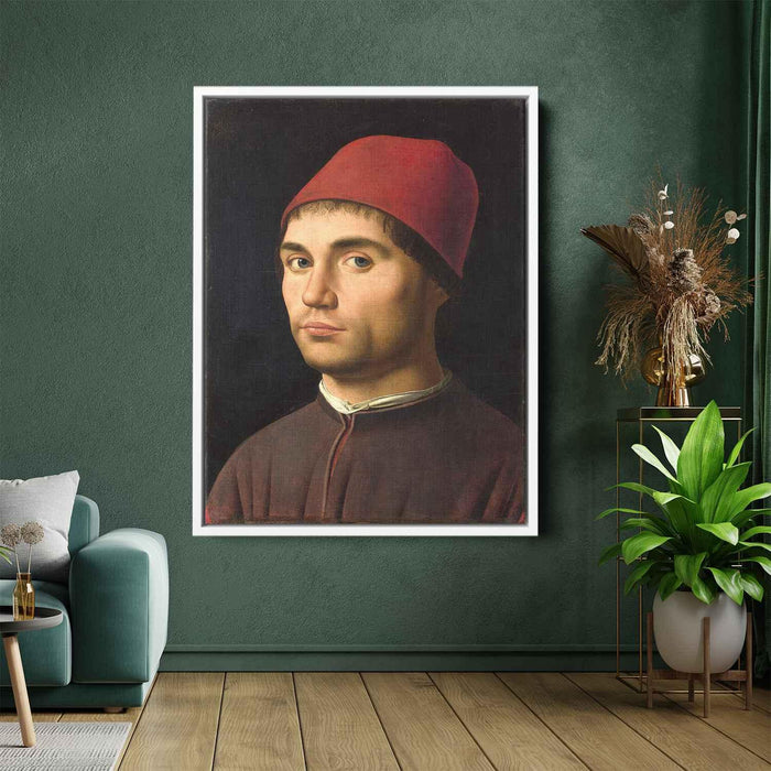 Portrait of a Man (1473) by Antonello da Messina - Canvas Artwork