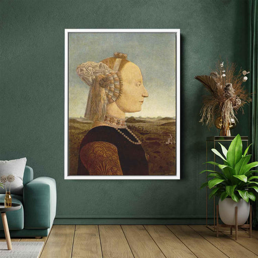 Portrait of Battista Sforza (1465) by Piero della Francesca - Canvas Artwork