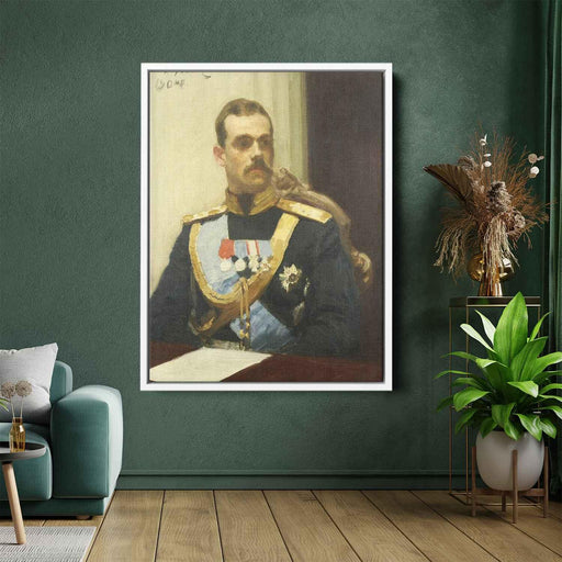 Portrait of member of State Council Grand Prince Mikhail Aleksandrovich Romanov. Study. (1901) by Ilya Repin - Canvas Artwork