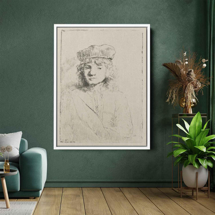 Portrait of Titus, Rembrandt`s Son by Rembrandt - Canvas Artwork