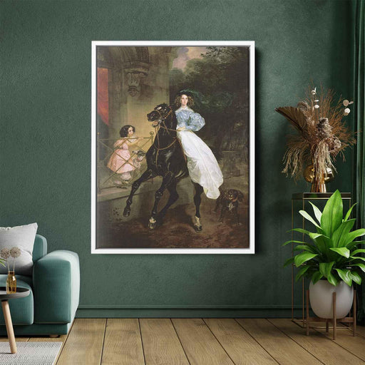 Rider. Portrait of Giovanina and Amacilia Pacini, the Foster Children of Countess Yu. P. Samoilova by Karl Bryullov - Canvas Artwork