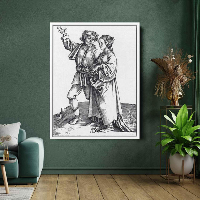 Rustic Couple (1497) by Albrecht Durer - Canvas Artwork