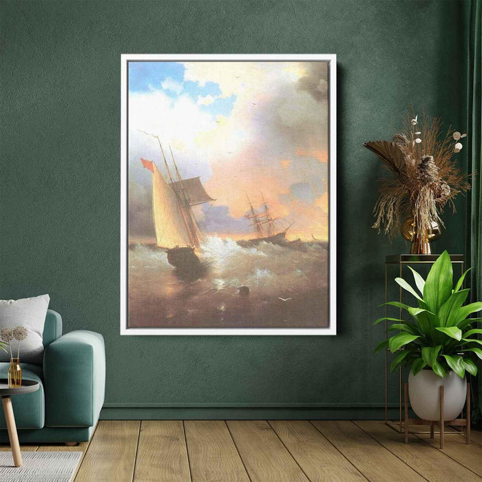 Sailing ship (1870) by Ivan Aivazovsky - Canvas Artwork