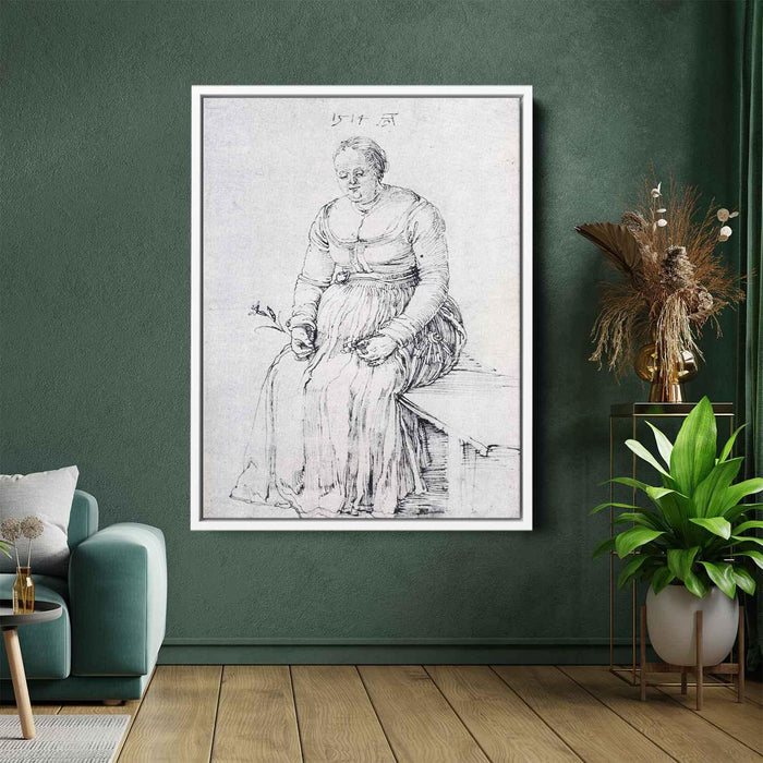 Seated Woman (1514) by Albrecht Durer - Canvas Artwork