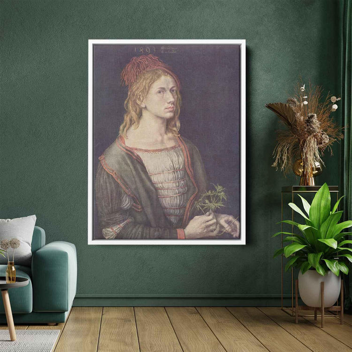 Self-Portrait (1493) by Albrecht Durer - Canvas Artwork