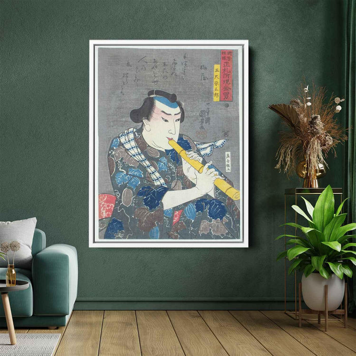 Shakuhachi player by Utagawa Kuniyoshi - Canvas Artwork