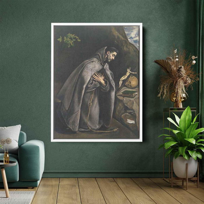 St. Francis praying (1595) by El Greco - Canvas Artwork