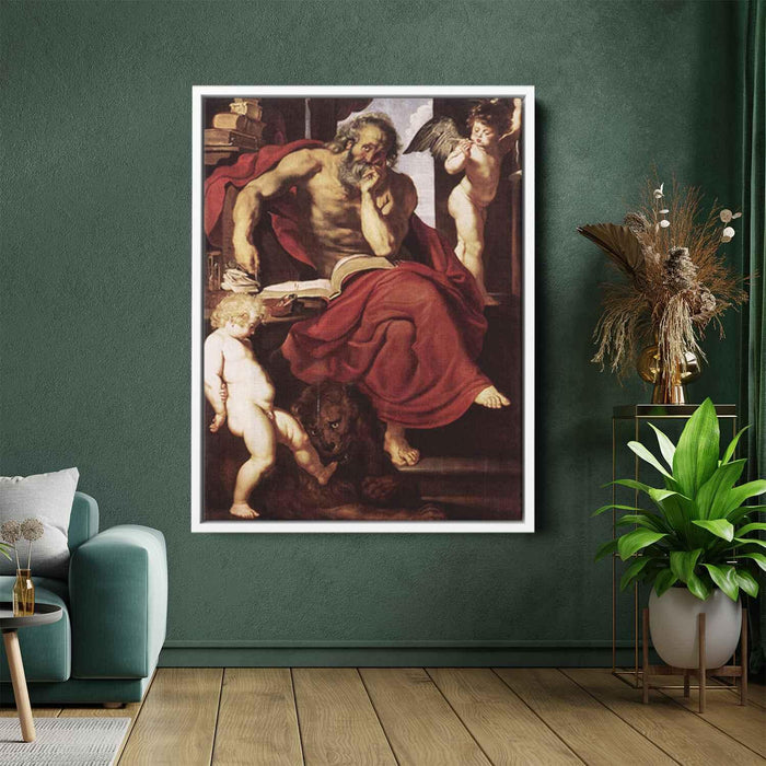 St. Jerome in His Hermitage (1609) by Peter Paul Rubens - Canvas Artwork