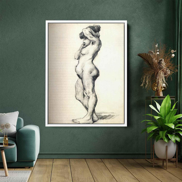 Standing Female Nude Seen from the Side (1886) by Vincent van Gogh - Canvas Artwork