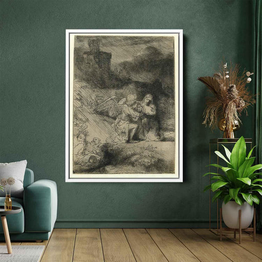 The agony in the garden (1657) by Rembrandt - Canvas Artwork