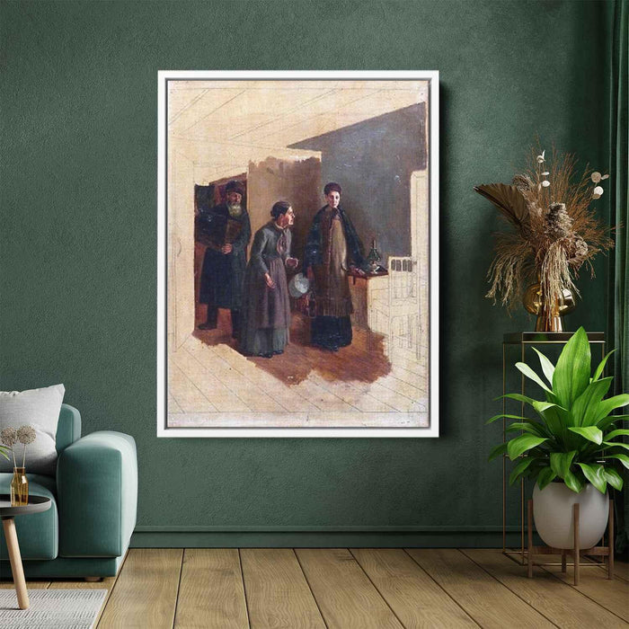 The arrival of rural teachers by Vasily Perov - Canvas Artwork