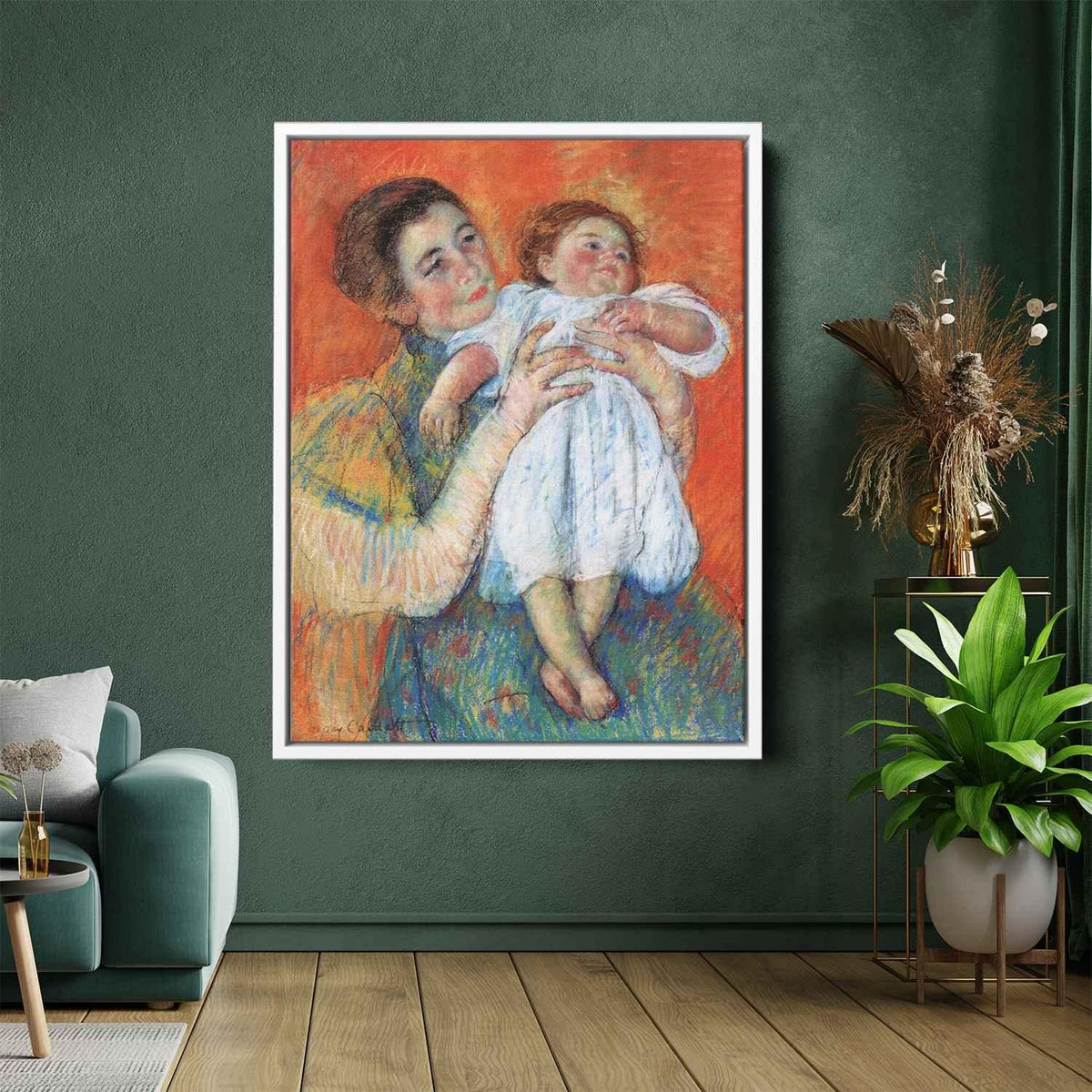 The Barefoot Child (1897) by Mary Cassatt Canvas Artwork — Kanvah