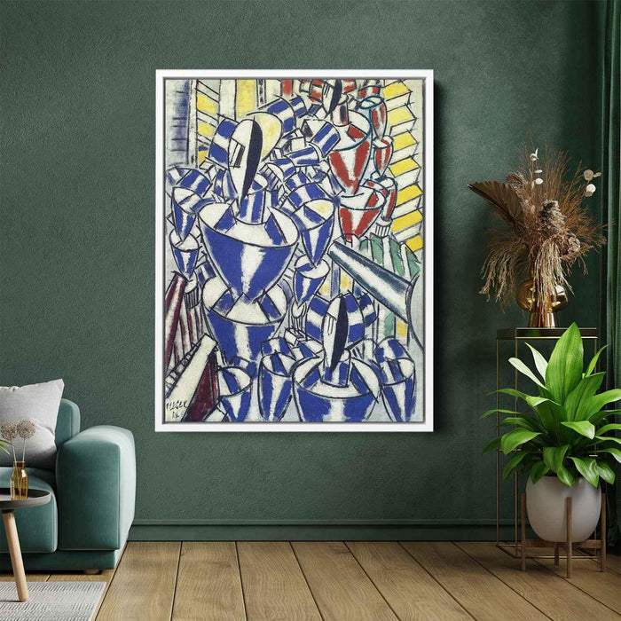 The Exit of the Russian Ballet (1914) by Fernand Leger - Canvas Artwork