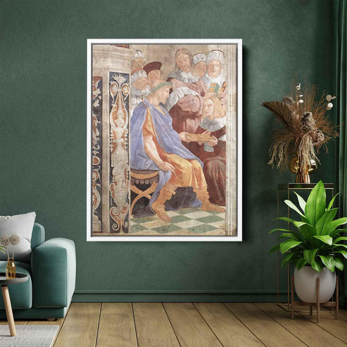 Justinian Presenting the Pandects to Trebonianus (Stanza della Segnatura) (1511) by Raphael - Canvas Artwork